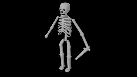 Skeleton Low Poly Free Vr Ar Low Poly 3d Model Cgtrader
