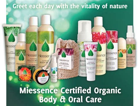 Miessence Certified Organics Are Made Using Only Natural And Organic