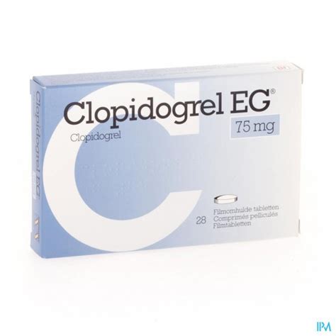 Ceruvin 75 mg, comprimé pelliculé. CLOPIDOGREL EG 75 MG COMP PELL 28 X 75 MG | Apotheek Boxberg