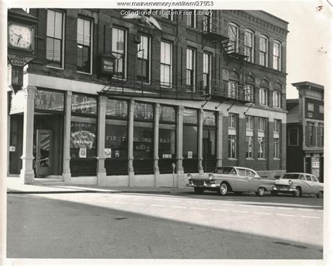Item 27953 First National Bank Centre Street Bath Ca 1956