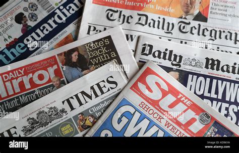 A Collection Of British Newspapers Stock Photo Alamy