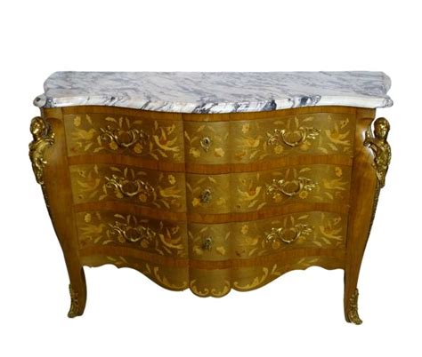 Large French Marble Top Commode Rue De France