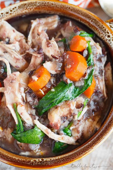Slow Cooker Leftover Turkey And Wild Rice Stew Table For Two
