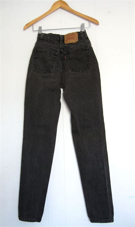 Vintage Black 512 Levi S High Waisted Mom Jeans Tapered Slim Skinny 5 Denim 24