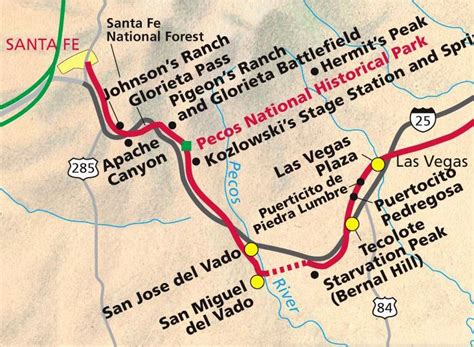 Santa Fe Trail And Route 66 In The Pecos River Valley New Mexico