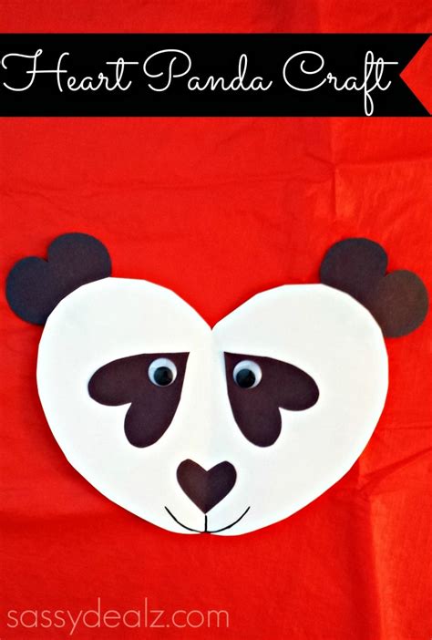 Panda Bear Heart Craft For Kids Crafty Morning