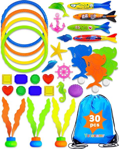 Yetonamr 30 Pcs Pool Toys For Kids Ages 3 5 4 8 8 12