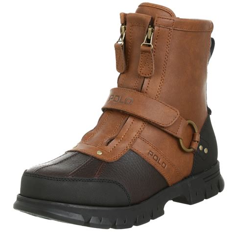Polo Ralph Lauren Conquest Hi Top Boots In Brown For Men Tanbriarwood