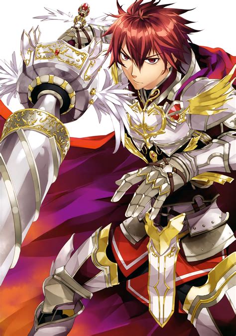 Download 2876x4097 Anime Boy Knight Lance Armor Redhead Cape