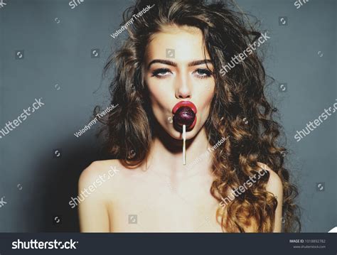 sexy woman lollipop sensual mouth girl ภาพสต็อก 1018892782 shutterstock
