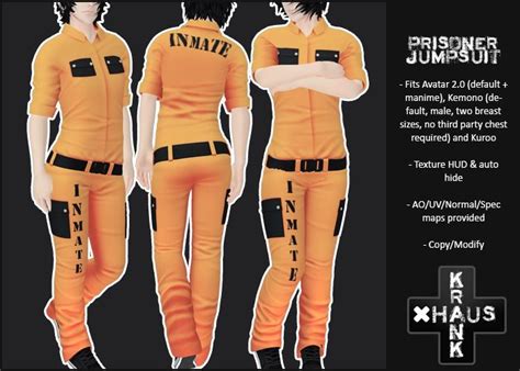 Krankhaus Avatar 20 Kemono Kuroo Prisoner Jumpsuit Prison