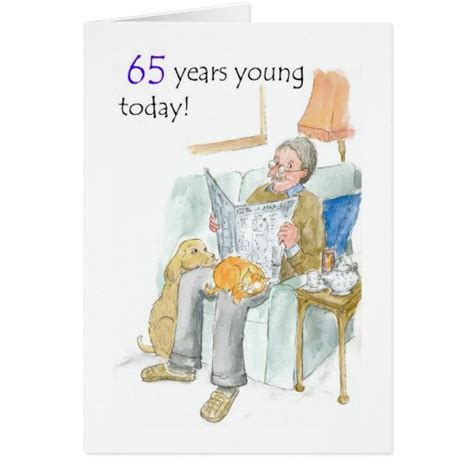 65th Birthday Card For A Man Zazzle