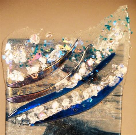 Crashing Waves Fused Glass Panel Fused Glass Panel Glass Art