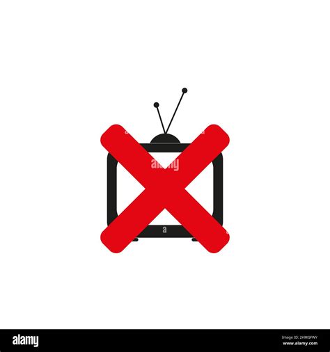 No Tv Symbol Isolated On White Background Television Vector