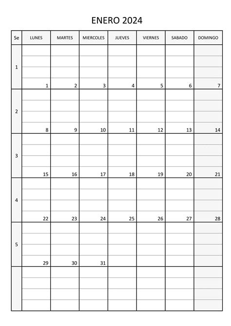 Calendario Enero 2024 Calendariossu