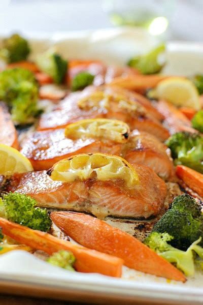 Finish with a small piece of fresh dill or parsley for a pretty look. Honey Glazed Salmon Dinner | FaveHealthyRecipes.com