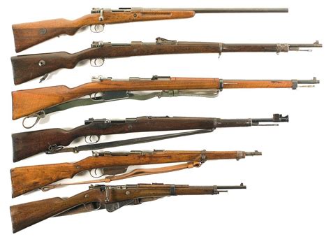 Six European Long Guns A Geha Bolt Action Shotgun B 1917 Dated