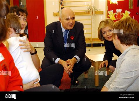Conservative Leader Ian Duncan Smith And His Wife Betsy Centre Meet 3 Year Old Abigail Doughty