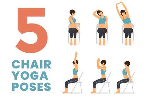 9 Easy Chair Yoga Poses To Try At Work Infographic Chair Yoga Chair