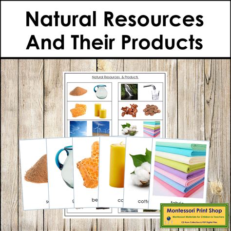Natural Resources And Their Products Matching Cards And Control Chart
