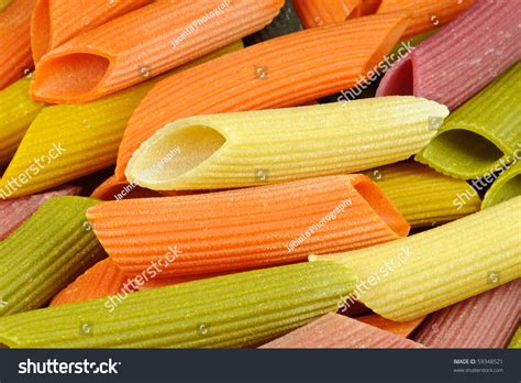 Colorful Pile Of Tube Shaped Pasta Stock Photo 59348521 Shutterstock