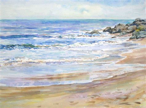 Beach Landscape Watercolor