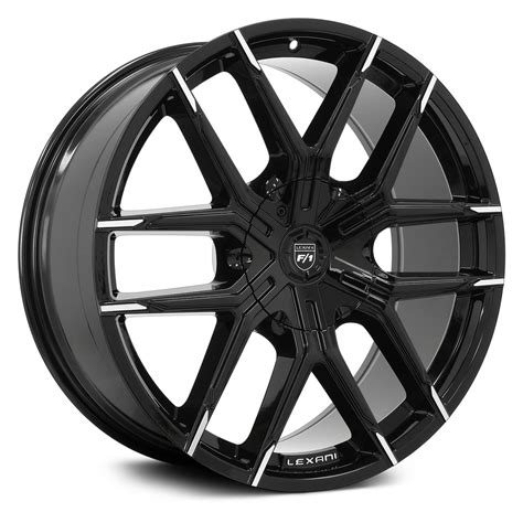 lexani® vertigo wheels gloss black with machined tips rims 688 2290 00 15mbt 114 3