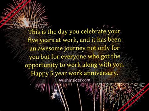 30 Happy 5 Year Work Anniversary Wishes Wish Insider