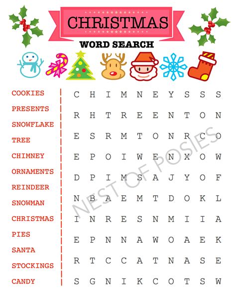 Free Printable Christmas Word Puzzles
