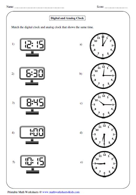 Telling Time Worksheets Time Worksheets Telling Time Worksheets
