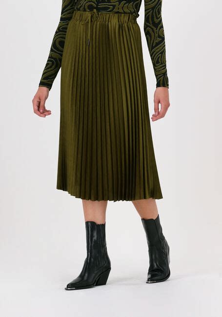 Groene Scotch And Soda Plissé Rok Pleated Midi Length Skirt 16 Omoda