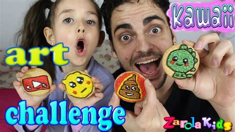 Art Challenge Decoramos Galletas Kawaii Kawaii Zarola Kids Youtube