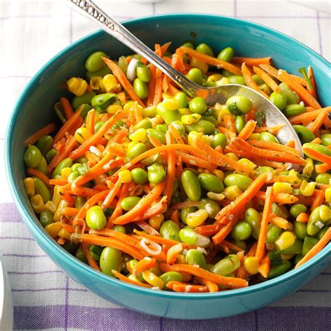 Edamame Corn Carrot Salad Recipe Taste Of Home