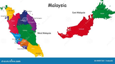 Malaysia Map Royalty Free Stock Photos Image 8989738