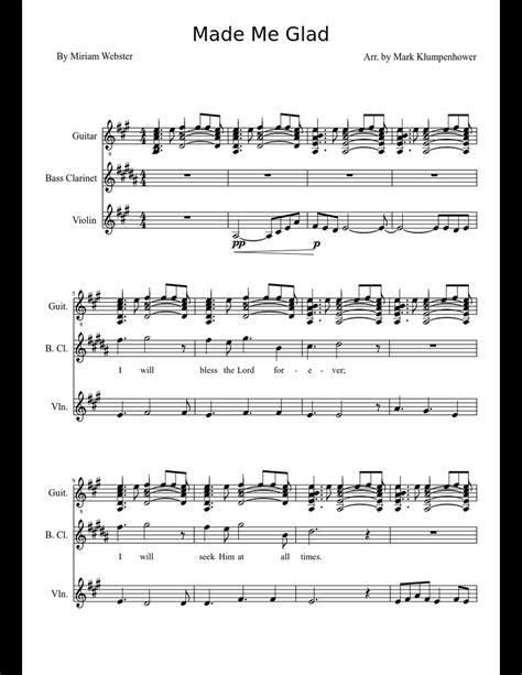 made me glad sheet music download free in pdf or midi