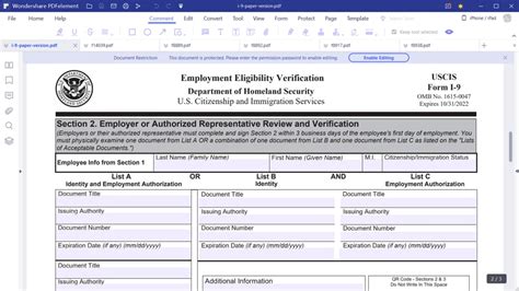I9 Employment Authorization Document