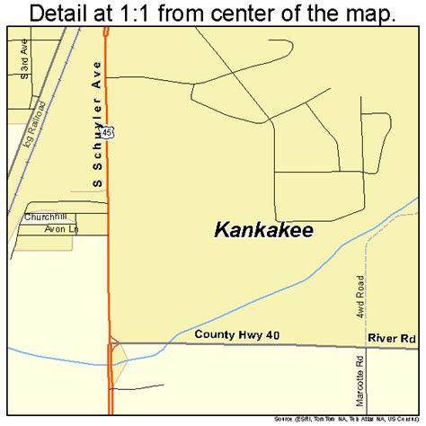 Kankakee Illinois Street Map 1738934