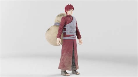 3d Model Gaara With Sand Gourd Rigged Vr Ar Low Poly Cgtrader