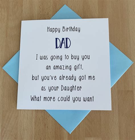 Funny Dad Birthday Card Witty Birthday Card Dad Card Dad Birthday