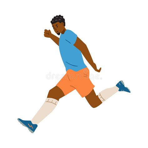 Sportsman In Soccer Or Football Team Uniform Flat Vector Illustration