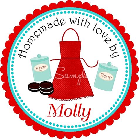 Baking Stickers Kitchen Labels Baking Homemade Stickers Cooking Apron