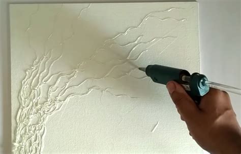 Canvas Painting Idea Glue Gun Tree Art
