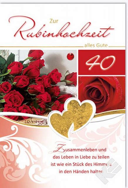 Bräuche, geschenkideen, sprüche, gedichte + mustertexte für gebührende glückwünsche zum 40. Knöpfchens Welt: RUBINHOCHZEIT