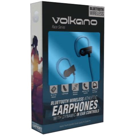 Volkano Sport Earphones Bluetooth Earhook Race Series Bl