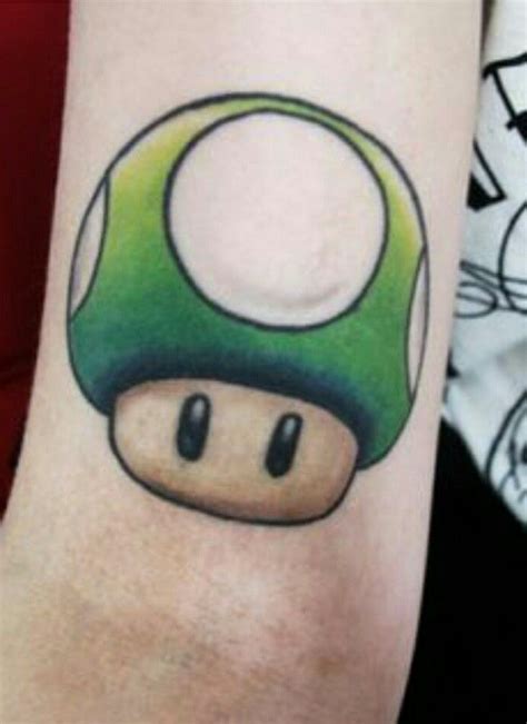 Mario Bros Mushroom Tattoo Nerd Tattoo Mario Tattoo Nerdy Tattoos