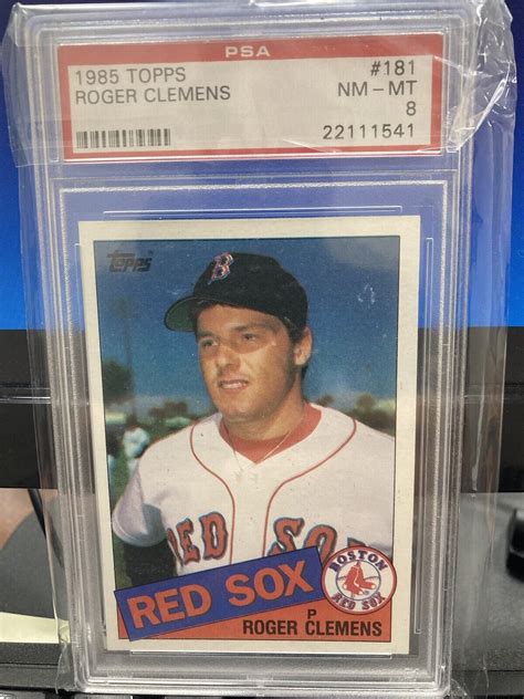 1985 Topps 181 Roger Clemens Boston Red Sox Rc Rookie Psa 8 Nm Mt Ebay