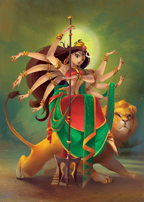 Mythology 2015 On Behance Durga Goddess Durga Painting Hindu Mythology