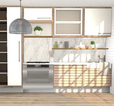 Sims 4 Kitchen Cabinets Cc Elegant Minc C Series Light Marble