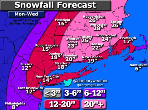 Snowfall Forecast Blizzard Of 2015 Meteorologist Quincy Vagell