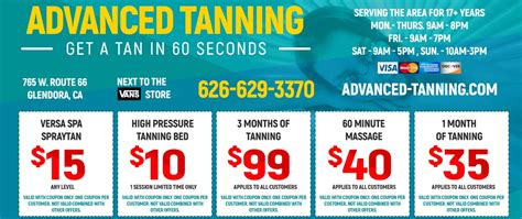 Promotions Advanced Tanning Glendora Tanning Salon